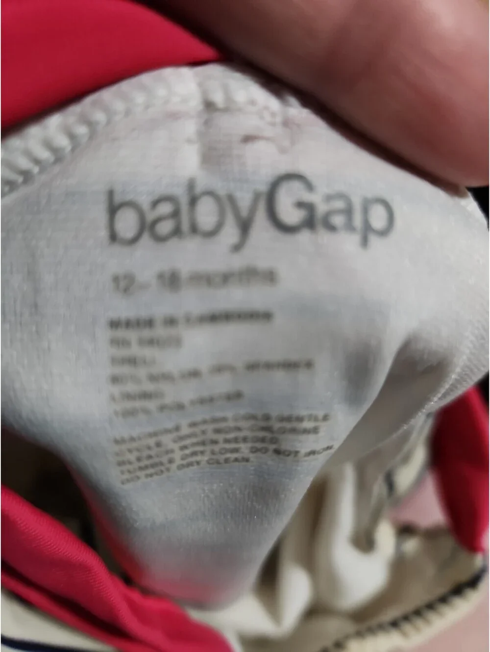 Baby Gap swim wear girls 12-18 Months Navy blue w/ stripes